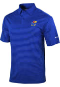 Kansas Jayhawks Columbia Smooth Roll Polo Polo Shirt - Blue