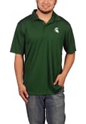 Columbia Michigan State Spartans Green Round One Short Sleeve Polo Shirt