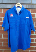 Chicago Cubs Columbia Tamiami Dress Shirt - Blue