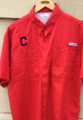 Cleveland Indians Columbia Tamiami Dress Shirt - Red
