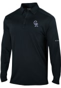 Colorado Rockies Columbia Omni-Wick Pin High Polo Shirt - Black