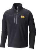 Pitt Panthers Columbia Fast Trek III Fleece 1/4 Zip Pullover - Black