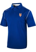 New York Mets Columbia Omni-Wick Shotgun Polo Shirt - Blue