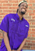 TCU Horned Frogs Columbia Tamiami Dress Shirt - Purple