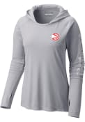 Atlanta Hawks Womens Columbia Tidal Tee Hooded Sweatshirt - Grey