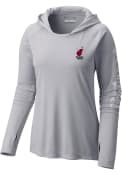 Miami Heat Womens Columbia Tidal Tee Hooded Sweatshirt - Grey