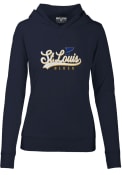 St Louis Blues Womens Levelwear Revocery Hooded Sweatshirt - Navy Blue