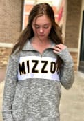 Missouri Tigers Womens Cozy Fleece 1/4 Zip Pullover - Grey