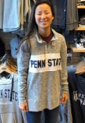 Penn State Nittany Lions Womens Cozy Fleece 1/4 Zip Pullover - Grey