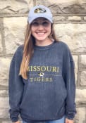 Missouri Tigers Womens Corded Crew Sweatshirt - Charcoal