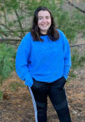 St Louis Womens Blue Long Sleeve Corded Crew Sweatshirt