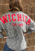 Wichita Womens Grey Cozy Fleece Long Sleeve T Shirt