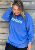 Texas Womens Blue Long Sleeve T Shirt