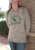 North Texas Mean Green Womens Cozy Hooded Sweatshirt - Grey