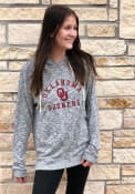 Oklahoma Sooners Womens Cozy Hooded Sweatshirt - Grey