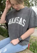 Kansas Womens Wordmark T-Shirt - Charcoal