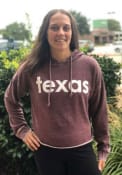 Texas Women's Merlot Campus Cropped Long Sleeve Hood Sweatshirt
