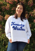 Kentucky Wildcats Womens Corded Boxy Crew Sweatshirt - White
