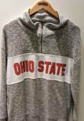 Ohio State Buckeyes Womens Cozy 1/4 Zip Pullover - Grey