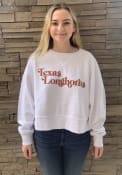 Texas Longhorns Womens Corded Boxy Crew Sweatshirt - White