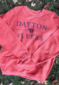 Dayton Flyers Womens Corded Crew Sweatshirt - Red