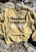 Wichita State Shockers Womens Corded Crew Sweatshirt - Gold