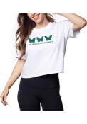 Michigan State Spartans Womens Short N Sweet Crop T-Shirt - White