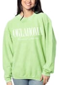 Oklahoma Sooners Womens Corded Crew Sweatshirt - Green