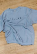 Dallas Ft Worth Womens Corded Crew Crew Sweatshirt - Light Blue