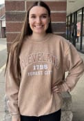 Cleveland Womens Corded Crew Sweatshirt - Tan
