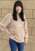 Dallas Ft Worth Womens Corded Crew Sweatshirt - Tan