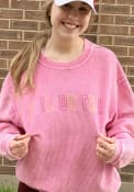 Philadelphia Womens Corded Crew Sweatshirt - Pink