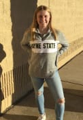 Wayne State Warriors Womens Cozy 1/4 Zip Pullover - Grey