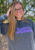 K-State Wildcats Womens Campus Crew Sweatshirt - Charcoal