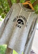 Iowa Hawkeyes Womens Cozy Tunic Hooded Sweatshirt - Grey
