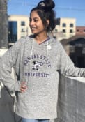K-State Wildcats Womens Cozy Tunic Hooded Sweatshirt - Grey