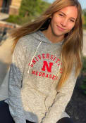 Nebraska Cornhuskers Womens Cozy Tunic Hooded Sweatshirt - Grey