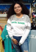North Texas Mean Green Womens Cozy Colorblock T-Shirt - White