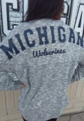 Michigan Wolverines Womens Cozy T-Shirt - Grey