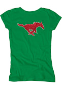 SMU Mustangs Womens Dyed Scoopneck Green Scoop T-Shirt