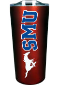 SMU Mustangs Team Logo 18oz Soft Touch Stainless Steel Tumbler - Red