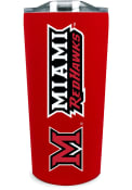 Miami RedHawks 18 oz Soft Touch Stainless Steel Tumbler - Red