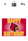 Louisville Cardinals Happy Birthday Card