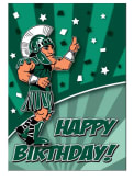 Michigan State Spartans Mascot Happy Birthday Card