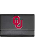 Oklahoma Sooners Leather Business Card Holder