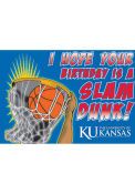 Kansas Jayhawks Happy Birthday Basketball Card