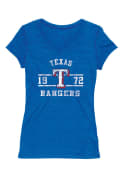 Texas Rangers Womens Blue Old School T-Shirt