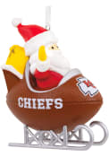 Kansas City Chiefs Santa Football Sled Ornament