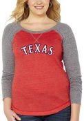 Texas Rangers Womens Official Jersey Red Plus Size T-Shirt