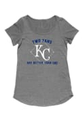 Kansas City Royals Womens Grey Two Fans are Better Maternity Tee